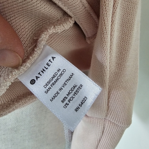 Athleta Serenity Blush Pink Criss Cross Sweatshirt - Picture 8 of 8